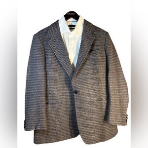 Hill And Archer 100% Wool  Herringbone Tweed Men’s Blazer 42R